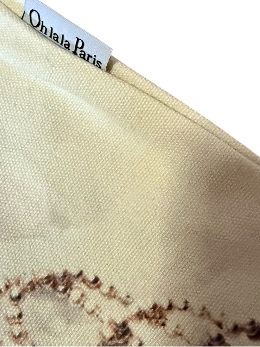 NWOT Oh lala Paris Graphic Cream Canvas Tote Bag - Picture 4 of 5
